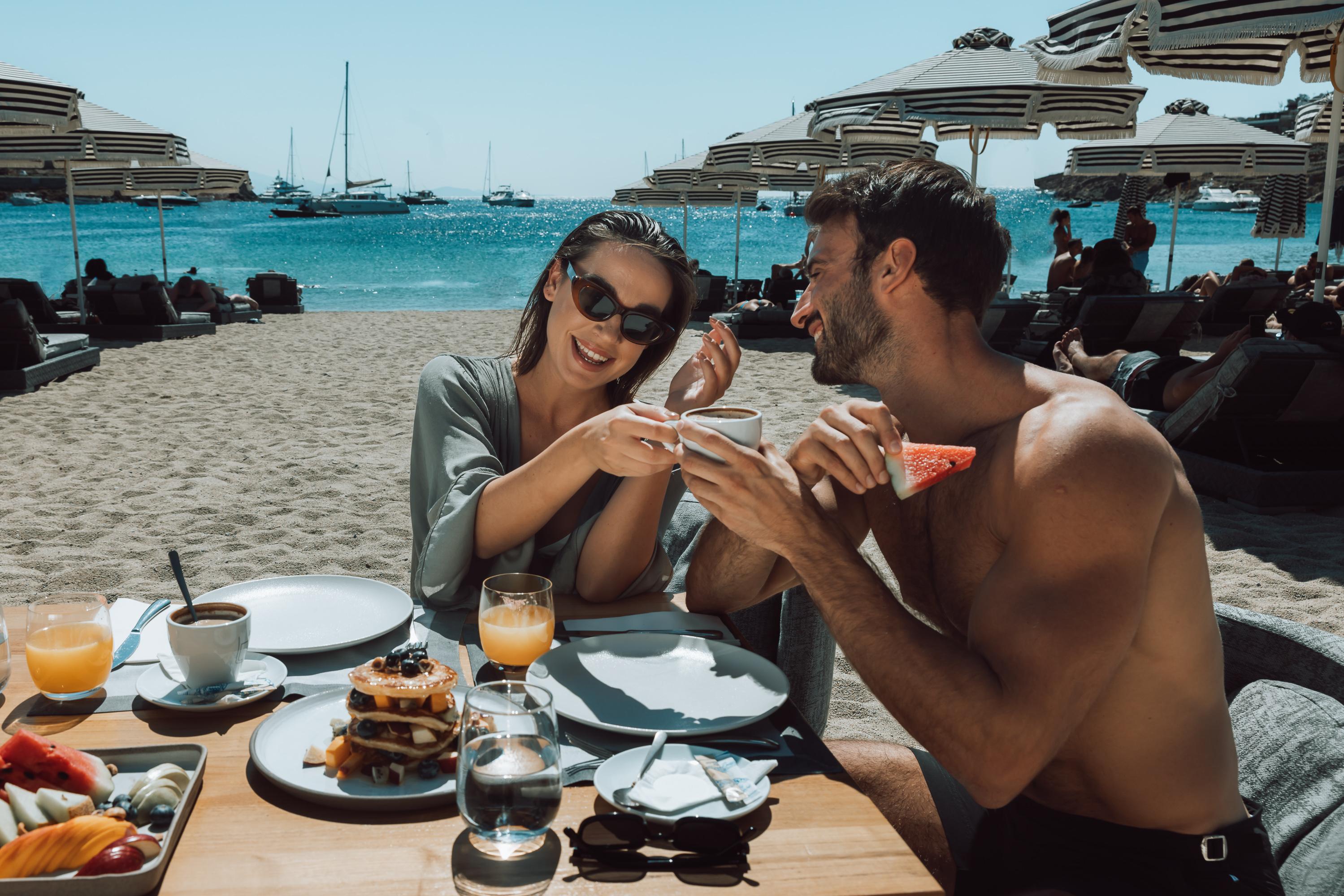 Mykonos Ammos Hotel - Small Luxury Hotels Of The World Ornos  Esterno foto Beach restaurant in Saint-Tropez